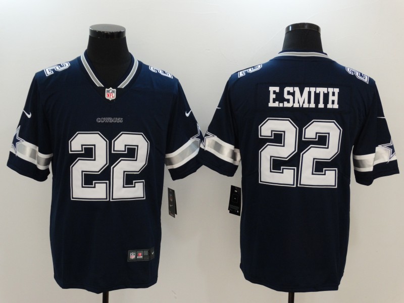 Men's Dallas Cowboys Emmitt Smith #22 Navy Jersey